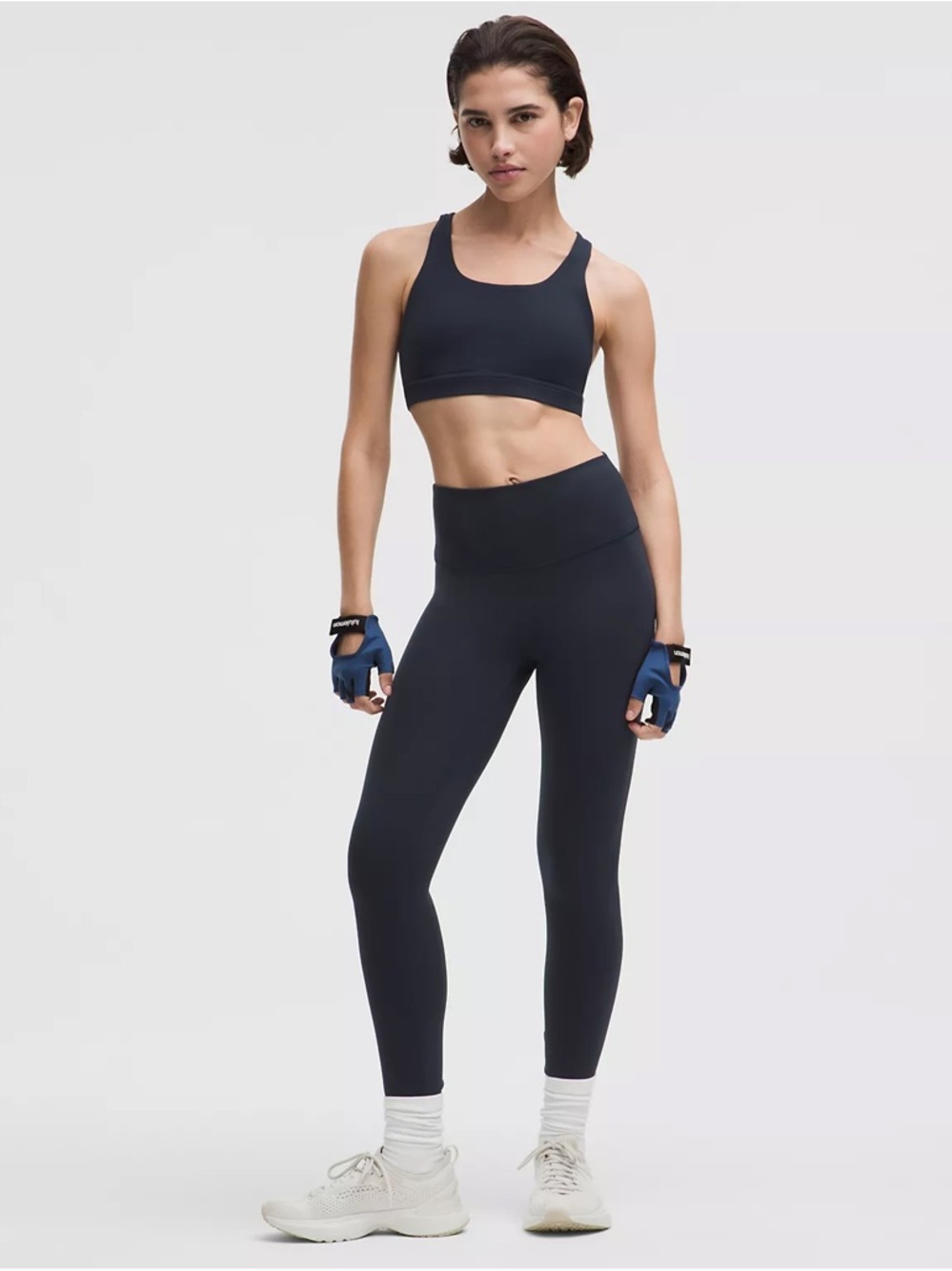 Lululemon Wunder Train Mesh-Back Bra Medium Support, B/C Cup Navy Size 4 NWT